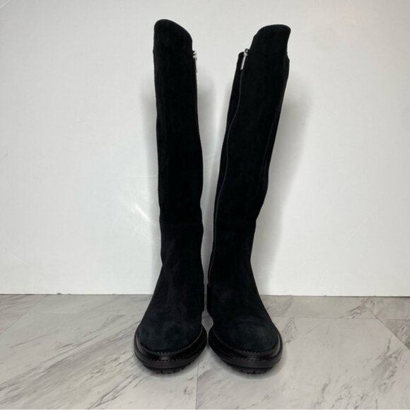 Aquatalia Omara Black Suede Tall Boot 10 - Picture 2 of 16